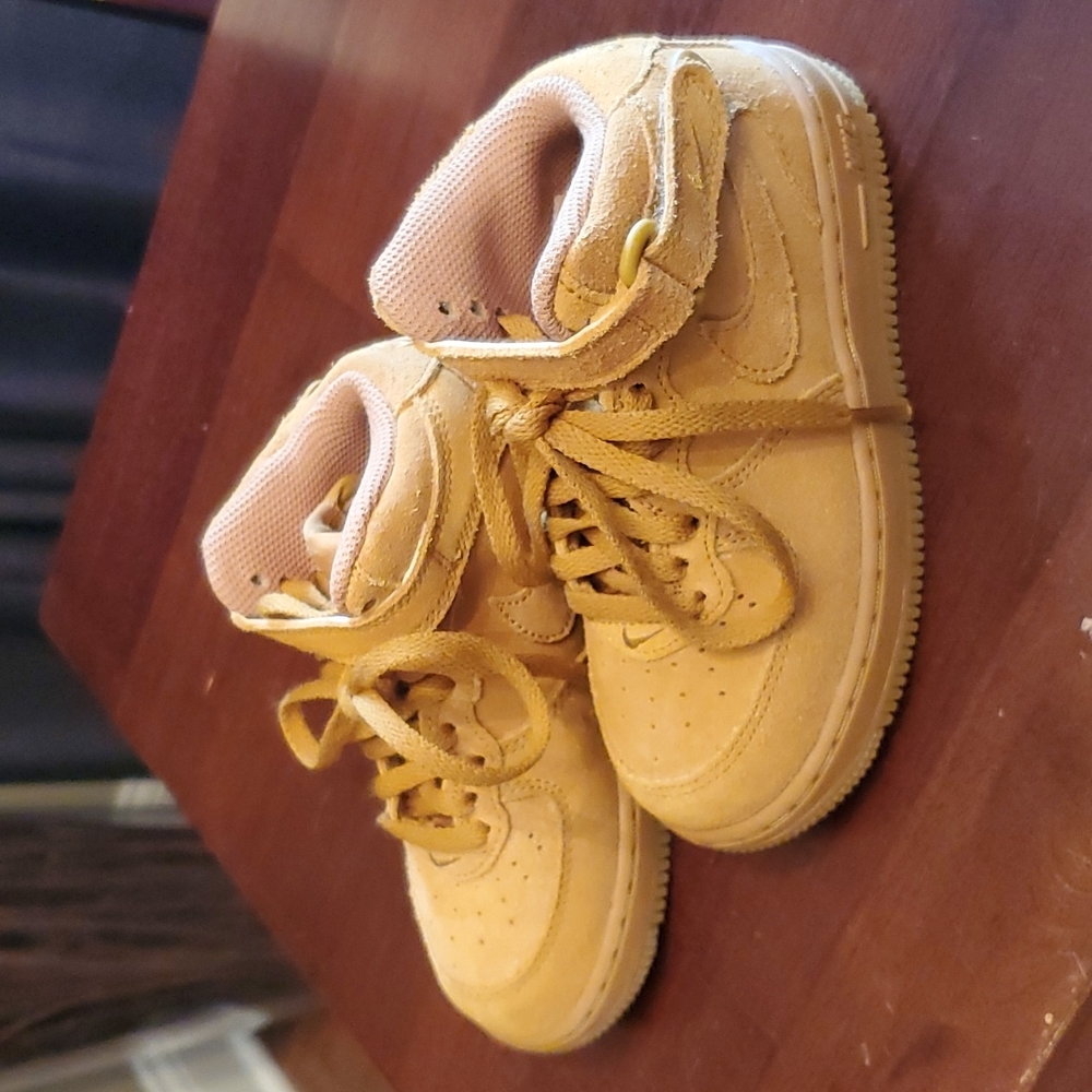 Nike Air Force 1 Mid Flax Childrens